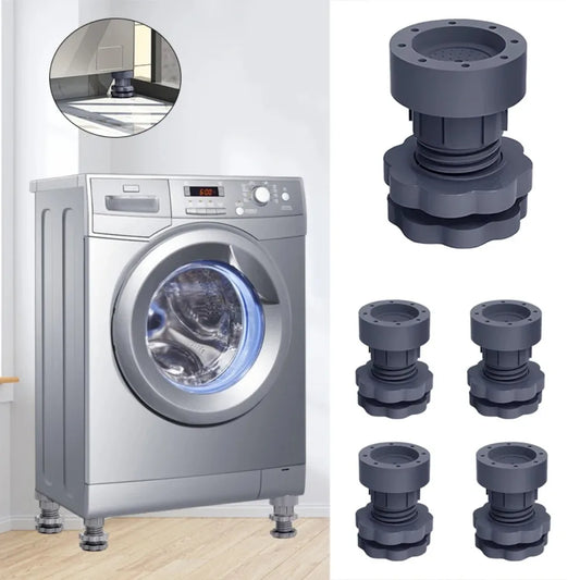 4pc Universal Adjustable Height Washing Machine Foot Pads Silent Skid Raiser Mat Washing Machine Support Dampers Stand Furniture