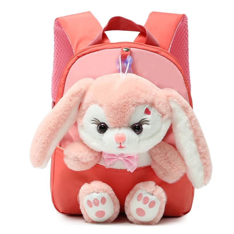 Plush Rabbit Backpack Kids School Bag Cute Cartoon Back To School September
