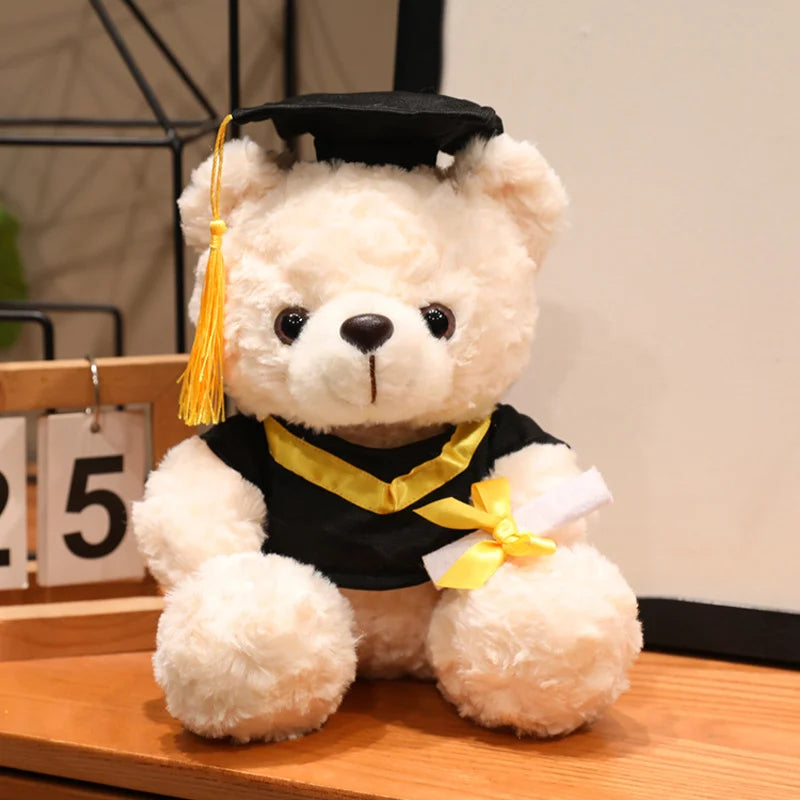 Cute Graduate Dr. Bear Plush Toy Stuffed Bear Kawaii Toys Funny Graduation Gift Home Decor