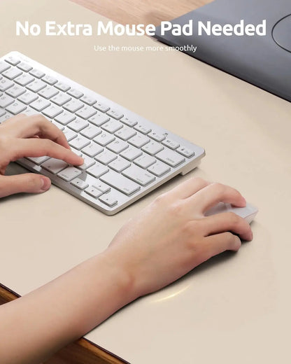 Mouse Pad Office Desk Mat Leather Desk Pad Protector Non-Slip PU Leather Desk Blotter