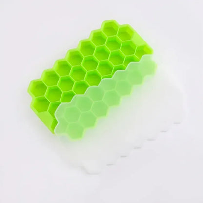 Food Grade Honeycomb Silicone Ice Tray Easy Release Ice Cube Film Reusable Freezer Mould Household Kitchen Drink Frozen Making