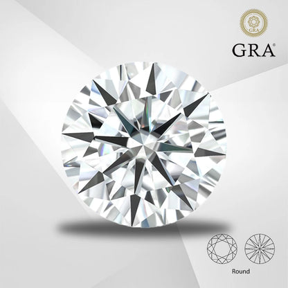 Moissanite Stone D Color Round Cut with GRA Report beads | September OFFER 💎 BUY 3 get 2 FREE