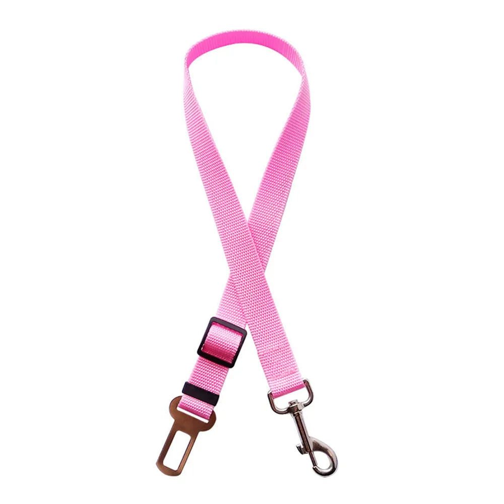 Pet Dog Seat Belt Adjustable Travel Car Safety Harnesses Lead Restraint Reflective Strap