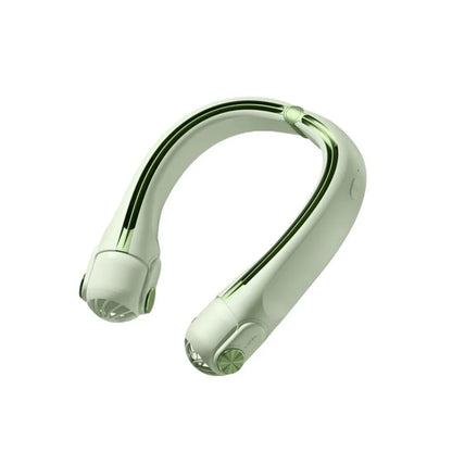 USB Rechargeable Rotor Neck Hanging Portable Fan Adjustable Bladeless Turbo Cooling for Dorm Home Outdoor Use