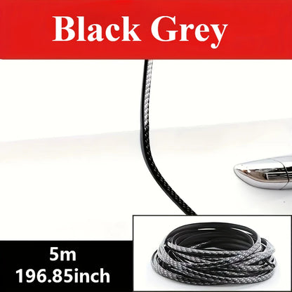 Car Door Edge Guards, 16ft Clear Chrome Universal U Shape Rubber Sealed Door Edge Protection Fit for Most Car