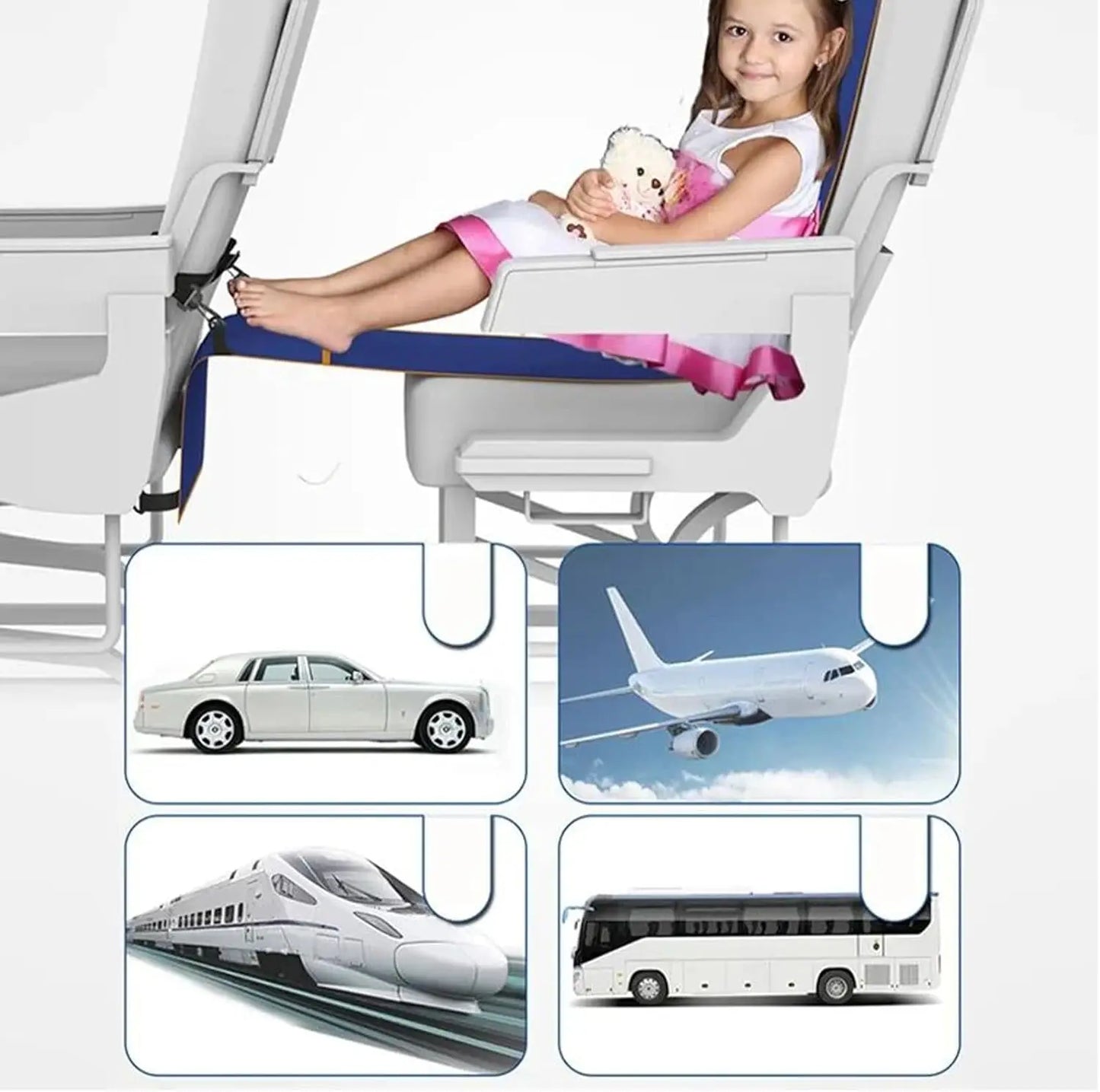 Travel Hammock Travel Sleeping Bed Bus Hammock Accessories Rests Feet Legs Sleep Artifact Plane Flight