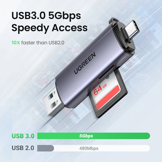 Card Reader USB & C to SD MicroSD TF PC Laptop Accessories Memory SD Card Adapter