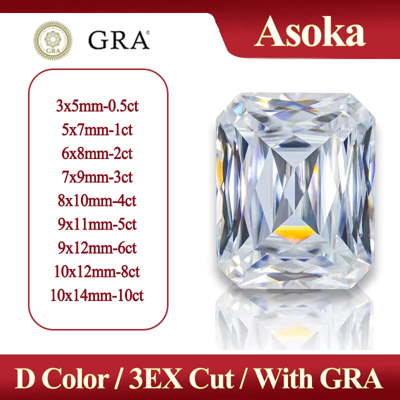 Special Cut Star / Octagon / Hexagon / Four Leaf / Asoka D Certified GRA Moissanite Loose Stones Moissanite Diamond For Jewelry