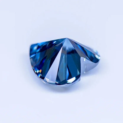 RARE Moissanite Stone Heart Shape Royal Blue With GRA Certificate