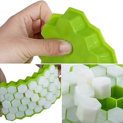 Food Grade Honeycomb Silicone Ice Tray Easy Release Ice Cube Film Reusable Freezer Mould Household Kitchen Drink Frozen Making