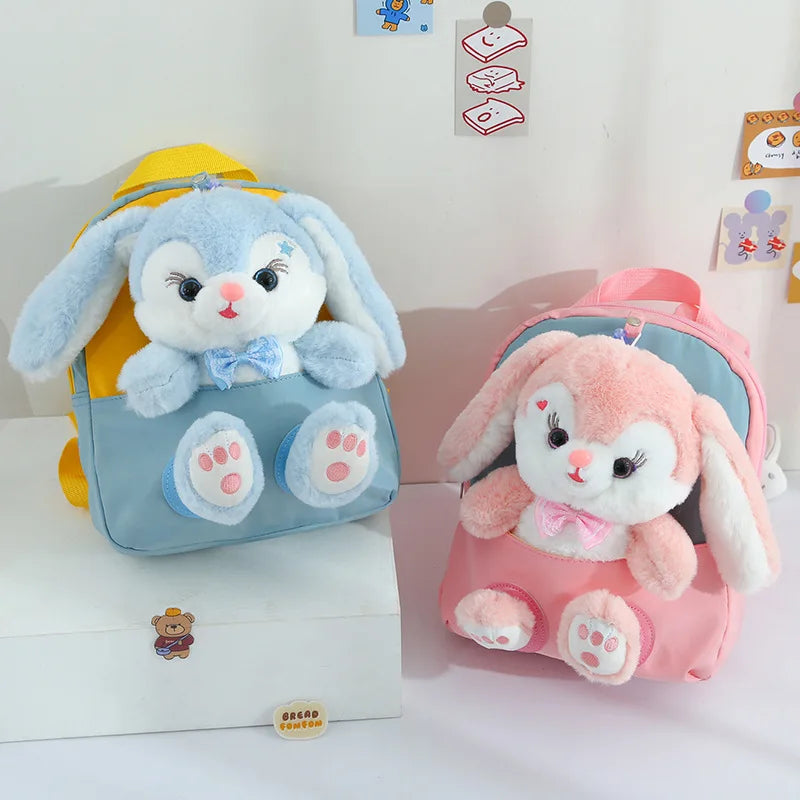 Plush Rabbit Backpack Kids School Bag Cute Cartoon Back To School September