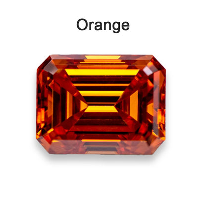 Moissanite Loose Stone VVS1 Emerald Cut Beads Jewelry Making with Certificate