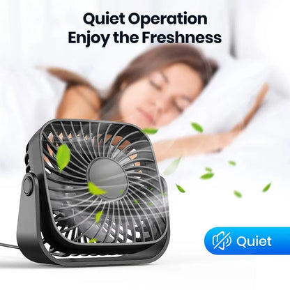 4Inch USB Mini Portable Fan for Room Home Camping Boat