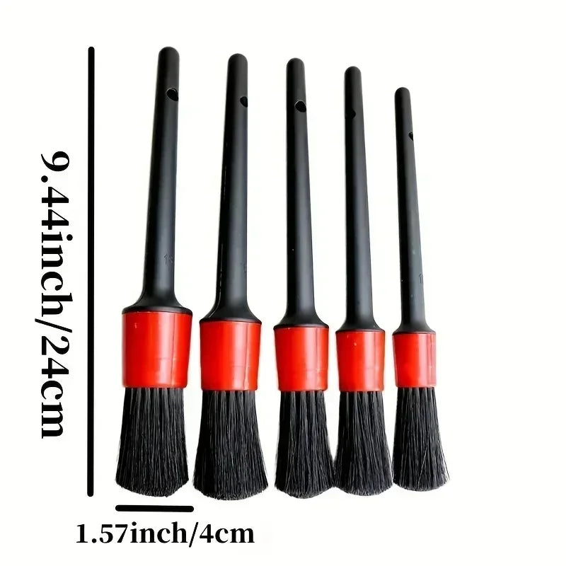 6Pcs Car Wash Care Detailing Brush Set, for Cleaning Wheels, Dashboards, Vents and More, Car Cleaning Brushes, Car Accessories