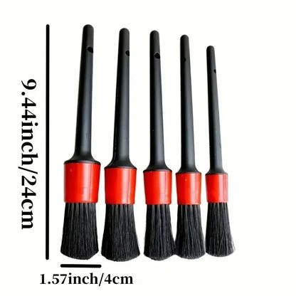6Pcs Car Wash Care Detailing Brush Set, for Cleaning Wheels, Dashboards, Vents and More, Car Cleaning Brushes, Car Accessories