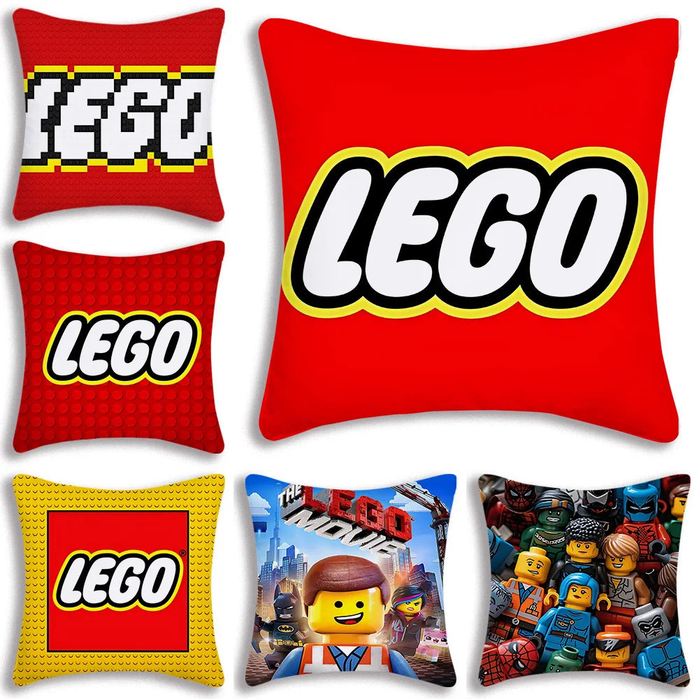 Cool For Legos Game Pillow Covers Cartoon Sofa Decorative Home Double-sided Printing Short Plush Cute Cushion Cover