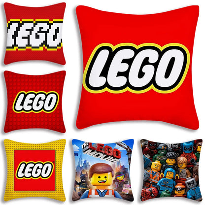 Cool For Legos Game Pillow Covers Cartoon Sofa Decorative Home Double-sided Printing Short Plush Cute Cushion Cover