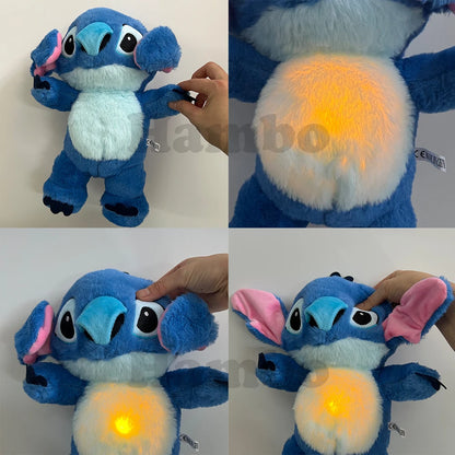 Breathing Stitch Plush Soothing Baby Kids Soothing Music Baby