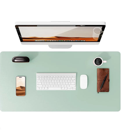 Mouse Pad Office Desk Mat Leather Desk Pad Protector Non-Slip PU Leather Desk Blotter