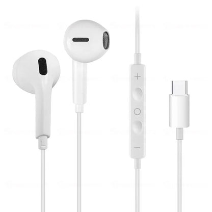 Earphones Type-C Earbuds Apple Lightning Headphones Iphone Samsung