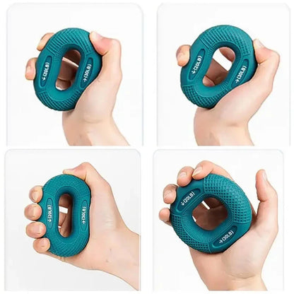 Silicone Finger Grip Strengthener Ring Exercise Carpal Tunnel Gym Training NEW