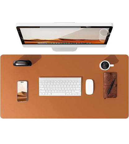 Mouse Pad Office Desk Mat Leather Desk Pad Protector Non-Slip PU Leather Desk Blotter