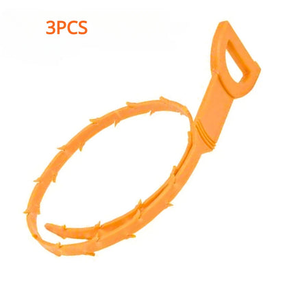 3PCS Drainage Blockage Remover Shower Clean The Sink Snake Bathroom Accessories