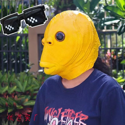 Mask Adult Party Fish Head Mask Headdress Head Fish Animal Latex