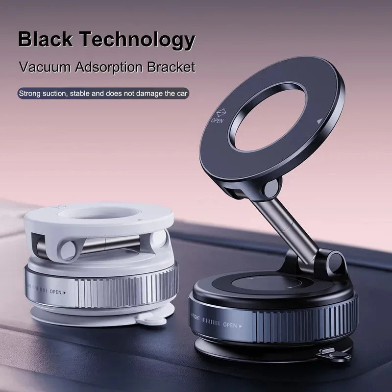 New Foldable Vacuum Adsorption Magnetic Car Phone Holder 2025 Suction Cup Dedicated Navigation Phone Holder