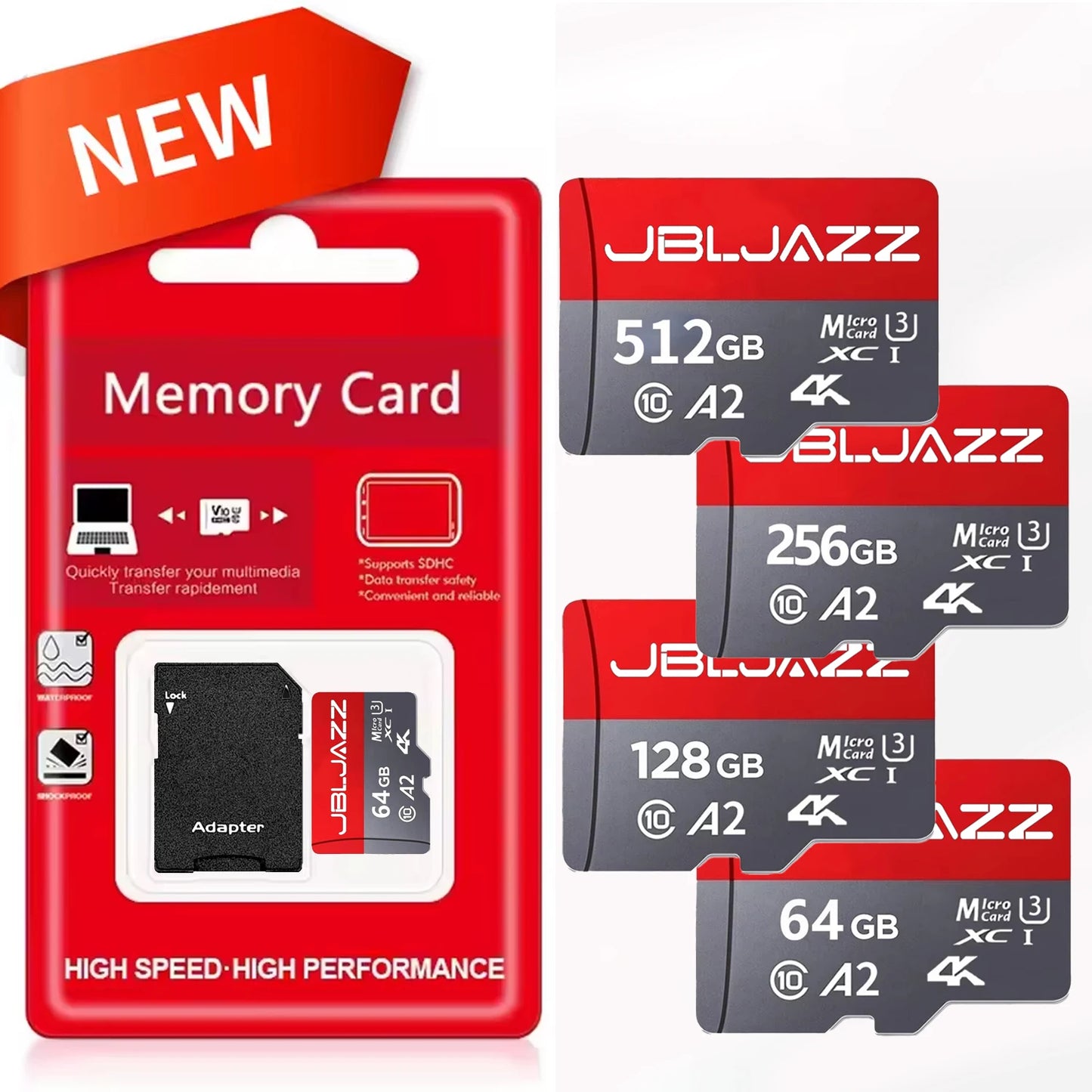 Micro SD Memory Card U3 V30 SD Card 512GB TF for Phone GoPro Camera Nintendo Switch