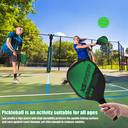 Paddle Set of 2 Rackets & 4 Pickleballs Balls Pickle-Ball Sports Accessory