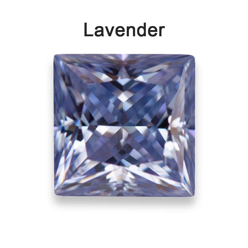 Moissanite Loose Stone VVS1 Princess Cut Charms Jewelry Making with Certificate