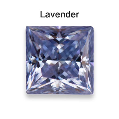 Moissanite Loose Stone VVS1 Princess Cut Charms Jewelry Making with Certificate