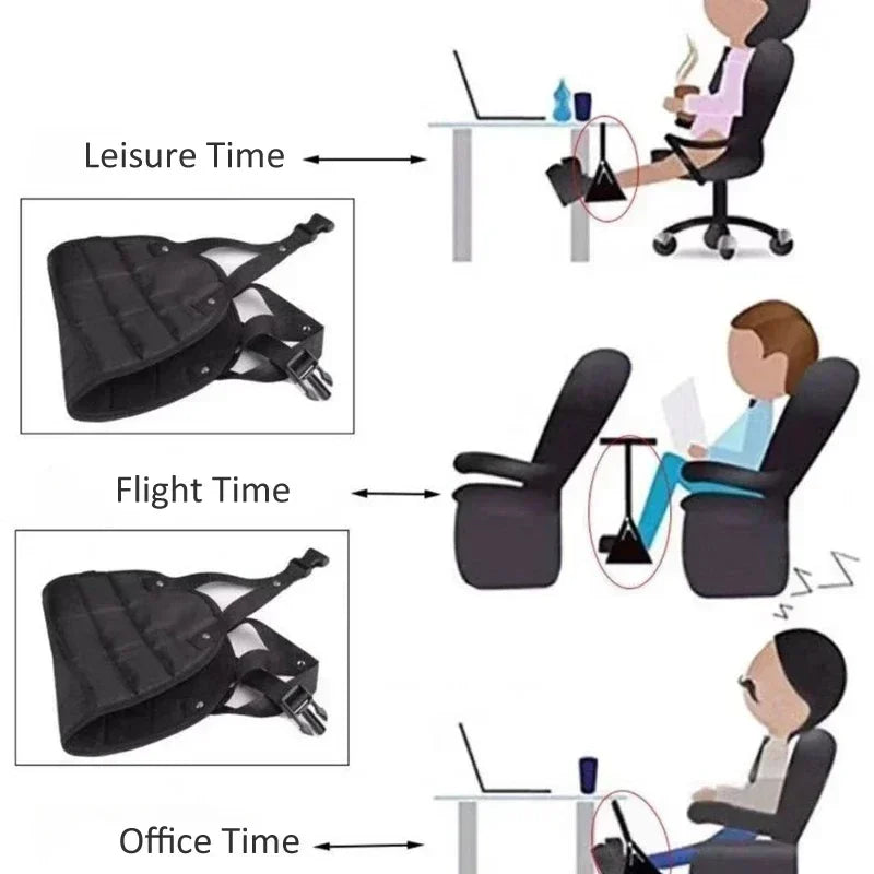 Portable Airplane Leg Plane Travel Hammock Flight Hanger for Planes Train Office