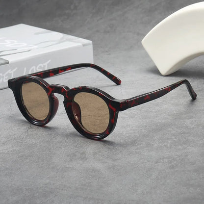 Small Frame Round Frame Uv Sunglasses Retro Sunglasses Cross-Border Sunglasses For Men'S Fashion Travel Accessory Outdoor Use