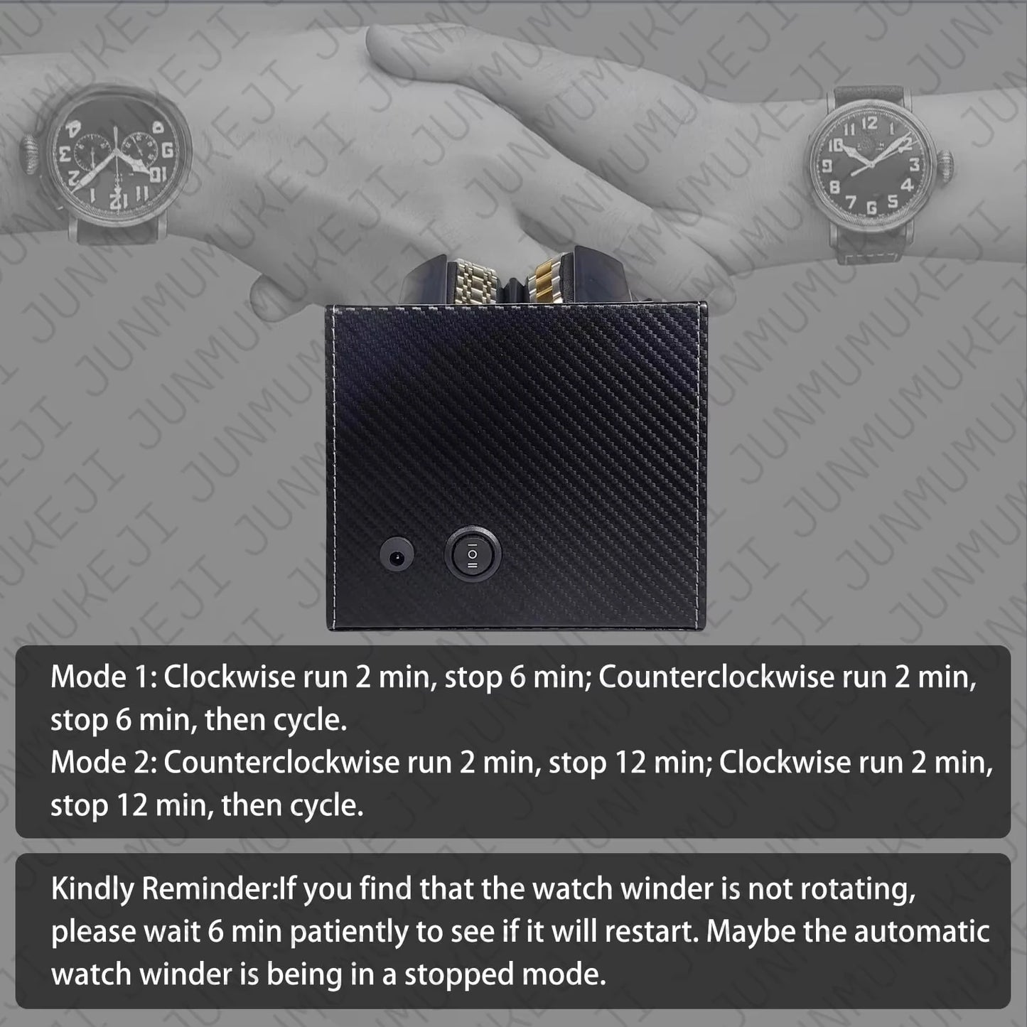 Watch Winder for Automatic Watches 3 Watches Rotating Storage Automatic Winding USB Power
