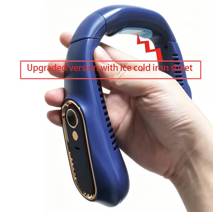 Portable Neck Fan Power Air Cooler USB Rechargeable Electric Fan