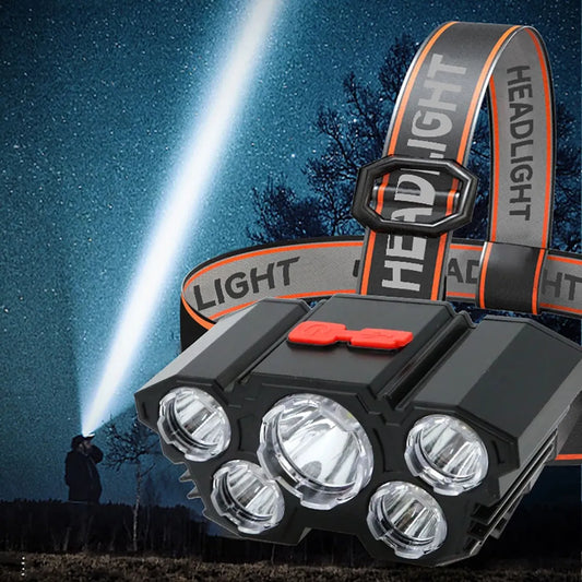 LED Headlight Light Camping Outdoor USB Recharcable