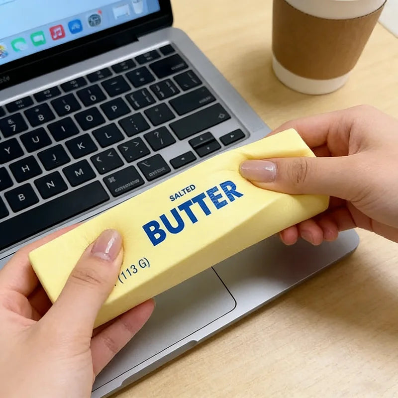 Butter Squishy Super Soft Food Squishy Toys Stress Relief Moist Squeeze Fidget Toy Butter Stick Chocolate Squish Toy Autism Gift