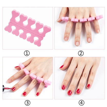100,200pcs/Pack Nail Art Toe Separators Fingers Foots Sponge Soft UV Gel Polish Beauty Tools Manicure Pedicure Pack Nail Kits