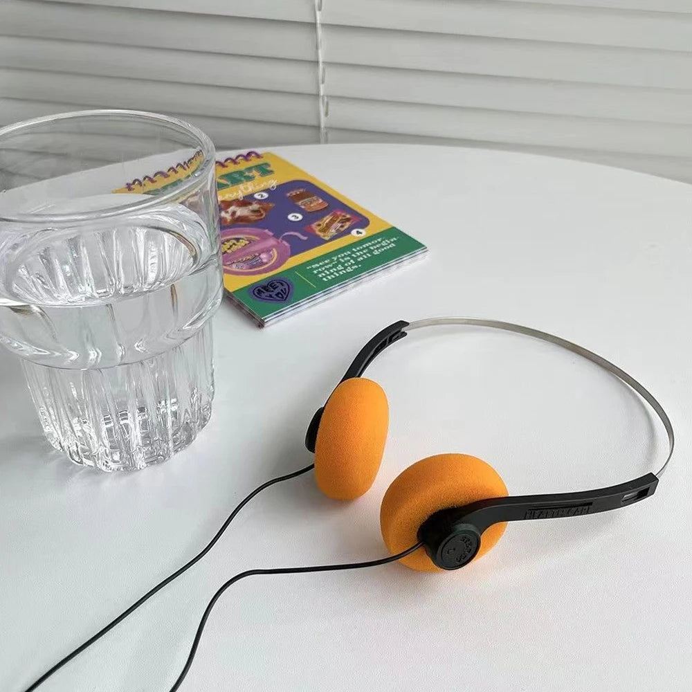 American Psycho Wired Stereo Headphones 3.5mm Retro Vintage Style for Walkman CD Player Computer
