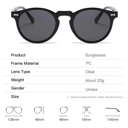 2026 Polarized Sunglasses Men Women Brand Designer Retro Round Sun Glasses Vintage Male Female Goggles UV400 Oculos Gafas De Sol