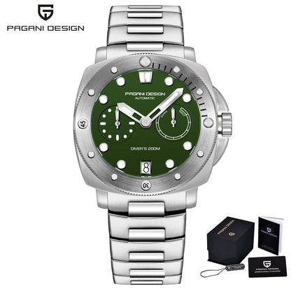 PAGANI Automatic Mechanical Watch Diver 200M Waterproof Sapphire