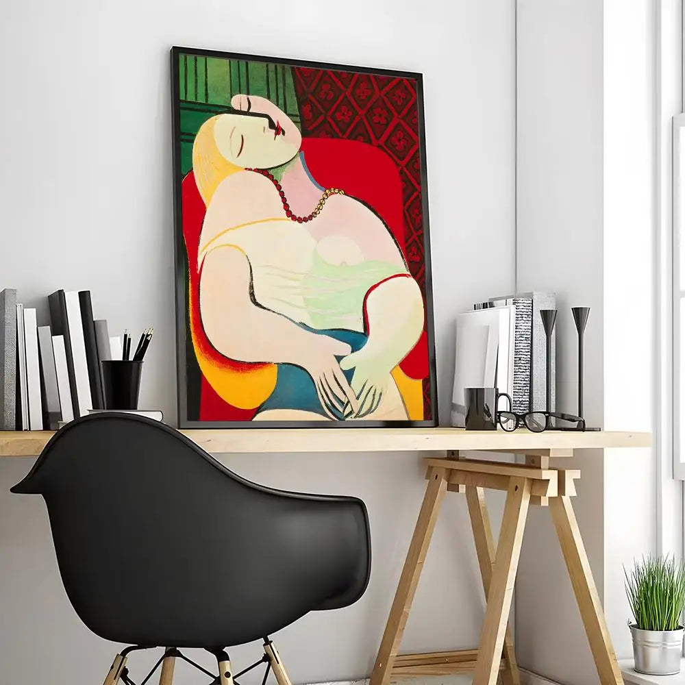 Picasso Painting Calligraphy Canvas Poster: Crease Free Waterproof Durable All Space Wall Decor