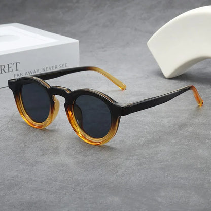 Small Frame Round Frame Uv Sunglasses Retro Sunglasses Cross-Border Sunglasses For Men'S Fashion Travel Accessory Outdoor Use