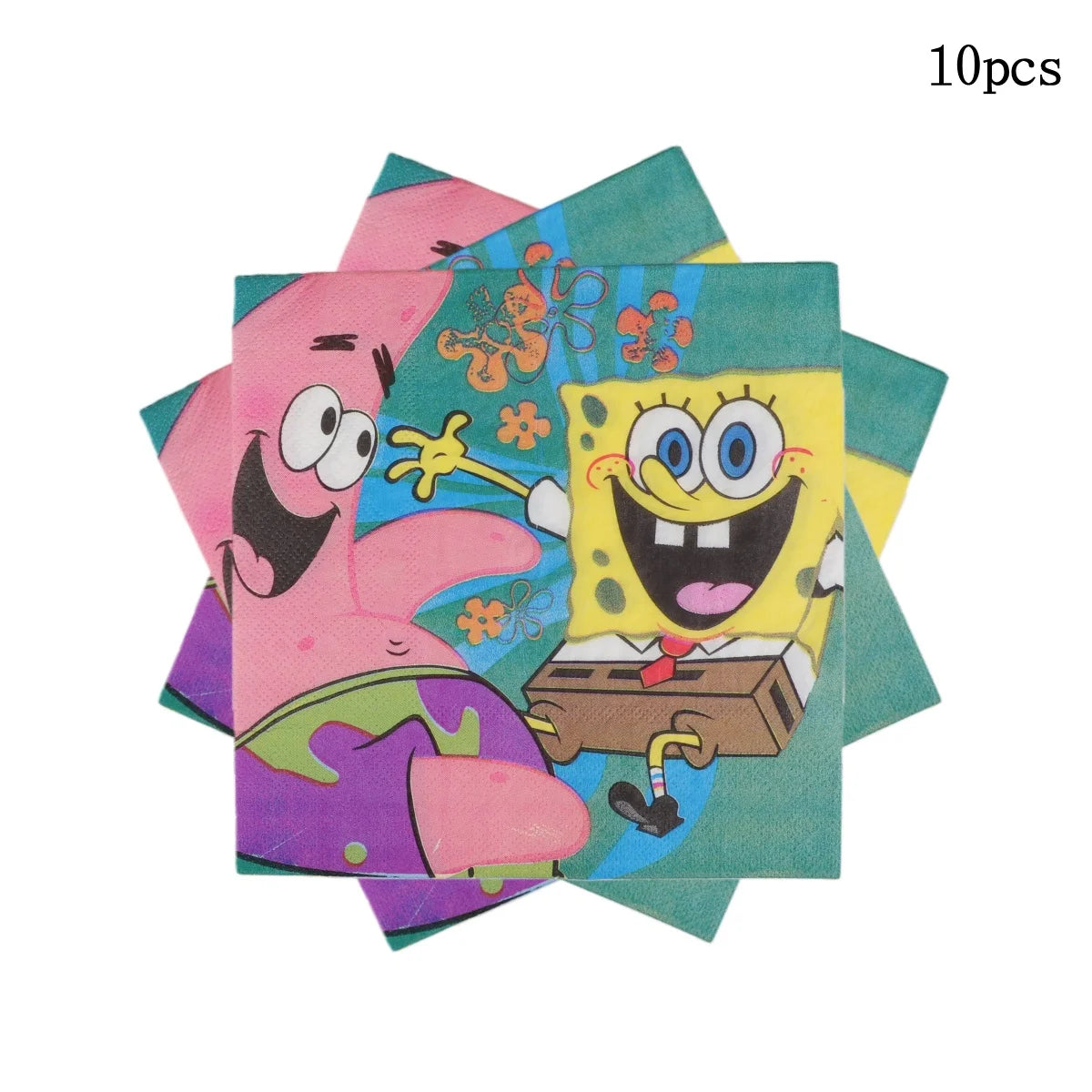 Cartoon SpongeBob Theme Birthday Party Balloon Disposable Tableware Mask Flag Candy Box Backpack Baby Shower party supplies