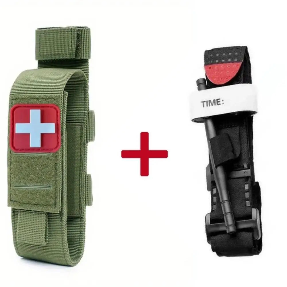 Portable outdoor 2-piece tactical first aid kit, tourniquet, survival kit, medical equipment, outdoor equipment kit,
