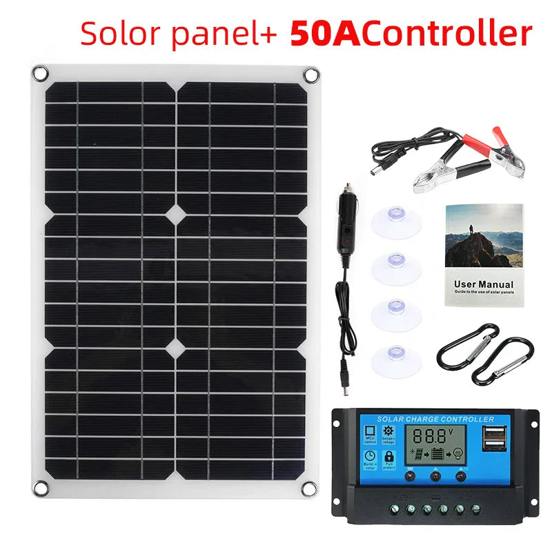 1200W Solar Panel 12V Battery Charger Dual USB