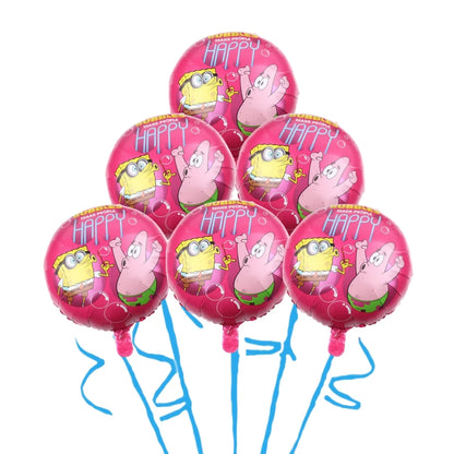 Cartoon SpongeBob Theme Birthday Party Balloon Disposable Tableware Mask Flag Candy Box Backpack Baby Shower party supplies