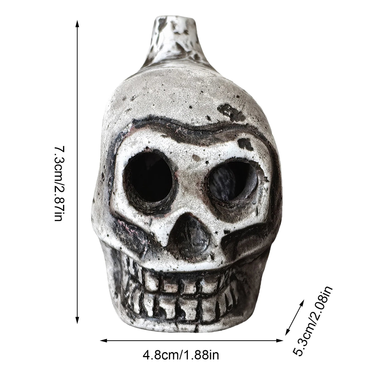 Aztec Death Whistle Skull Spooky Human Death Scream Loud Whistle Authentic Human Prank Battle Whistle Camping Emergency Tools
